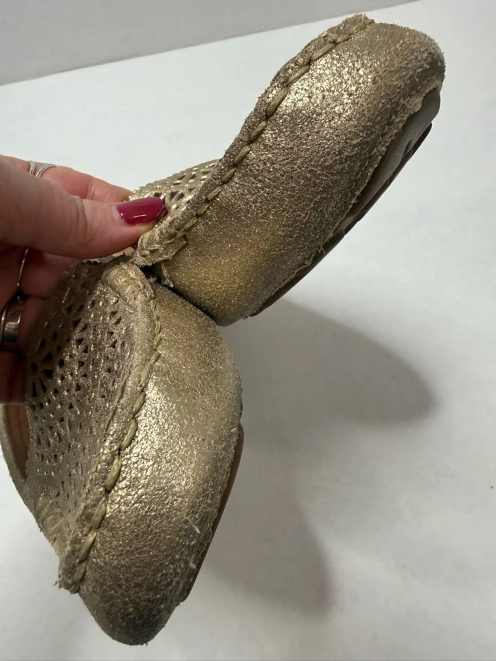 UGG Clair Metallic Gold Loafers 8.5